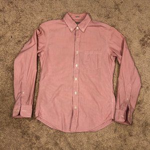 Red Striped Slim J. Crew Button Up